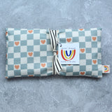 Checker Hearts Weighted Eye Pillow