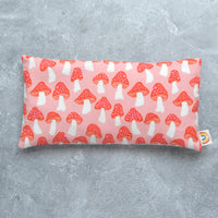 Weighted Eye Pillow in Mushroom Party Pink Cotton