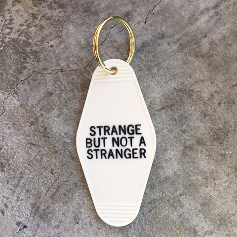 Key Tag - Strange But Not A Stranger in White