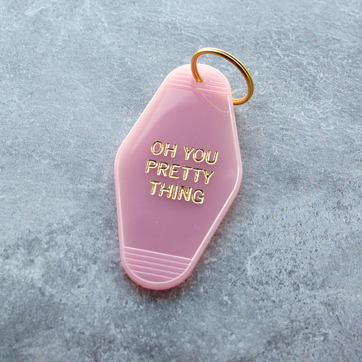 Key Tag - Oh You Pretty Thing in Translucent Pink – Minor Thread
