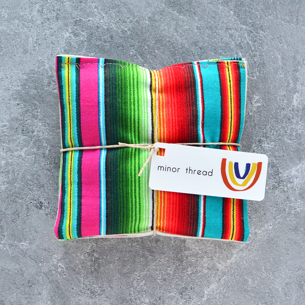 Lavender Sachet Bundle in Neon Rainbow Serape Cotton