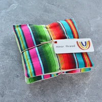 Lavender Sachet Bundle in Neon Rainbow Serape Cotton