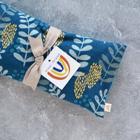 Fern Dell in Azure & Gold Oversized Eye Pillow