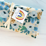 Oversized Eye Pillow in Rosa Floral Blue Canvas