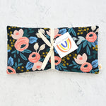 Oversized Eye Pillow in Rosa Floral Black Canvas