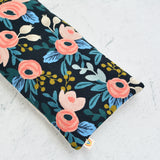 Oversized Eye Pillow in Rosa Floral Black Canvas