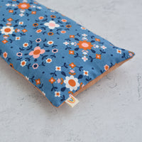 Oversized Eye Pillow in Folkometry Denim Blue and Linen