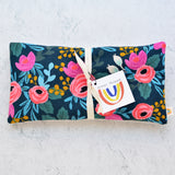 Oversized Eye Pillow in Rosa Floral Canvas Navy