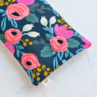 Oversized Eye Pillow in Rosa Floral Canvas Navy