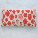 Giant Strawberries Natural Canvas Oversized Eye Pillow