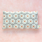 Weighted Eye Pillow in Heart Flowers Dove Grey Canvas