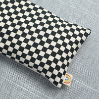 Weighted Eye Pillow in Black and Natural Checkerboard