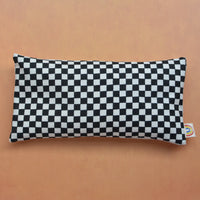 Weighted Eye Pillow in Black and Natural Checkerboard