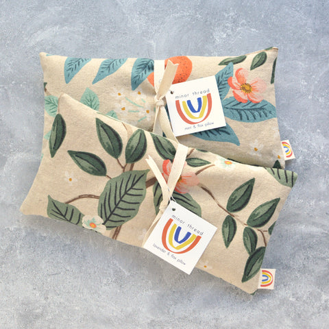 Weighted Eye Pillow in Citrus Grove Natural Canvas Botanical