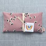 Weighted Eye Pillow in Black Eyed Peas Mauve Canvas