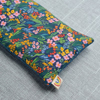 Weighted Eye Pillow in Spring Breeze Navy Cotton