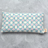 Weighted Eye Pillow in Cane Blocks Sky Blue Cotton
