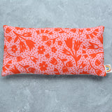 Weighted Eye Pillow in Squeeze Coral Floral Cotton
