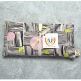 Weighted Eye Pillow in Abstract Lines Spring Cotton