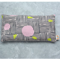 Weighted Eye Pillow in Abstract Lines Spring Cotton