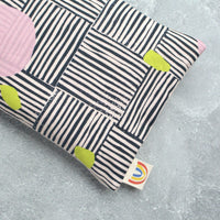 Weighted Eye Pillow in Abstract Lines Spring Cotton